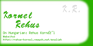 kornel rehus business card